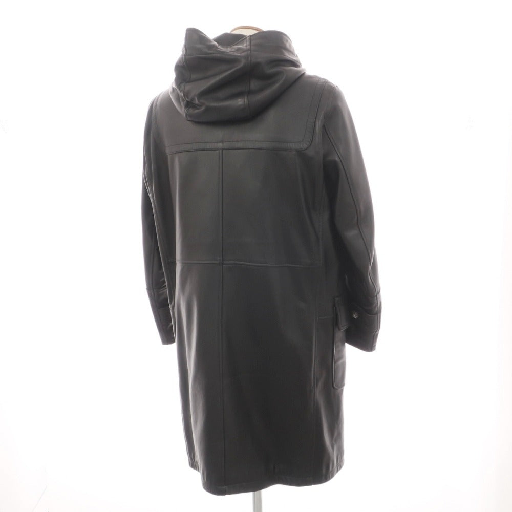 【中古】チンクアンタ Cinquanta ESTNATION別注 羊革 レザー ダッフルコート ブラック【サイズ46】【 状態ランクB 】【 メンズ 】