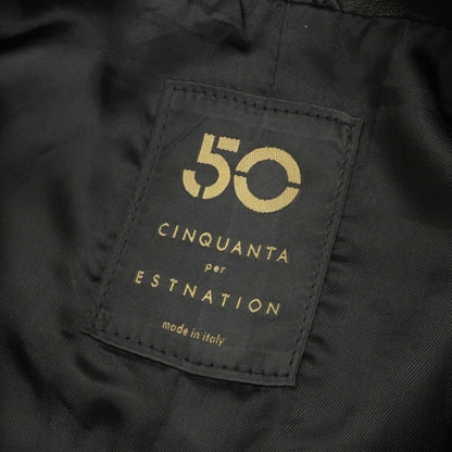 【中古】チンクアンタ Cinquanta ESTNATION別注 羊革 レザー ダッフルコート ブラック【サイズ46】【 状態ランクB 】【 メンズ 】