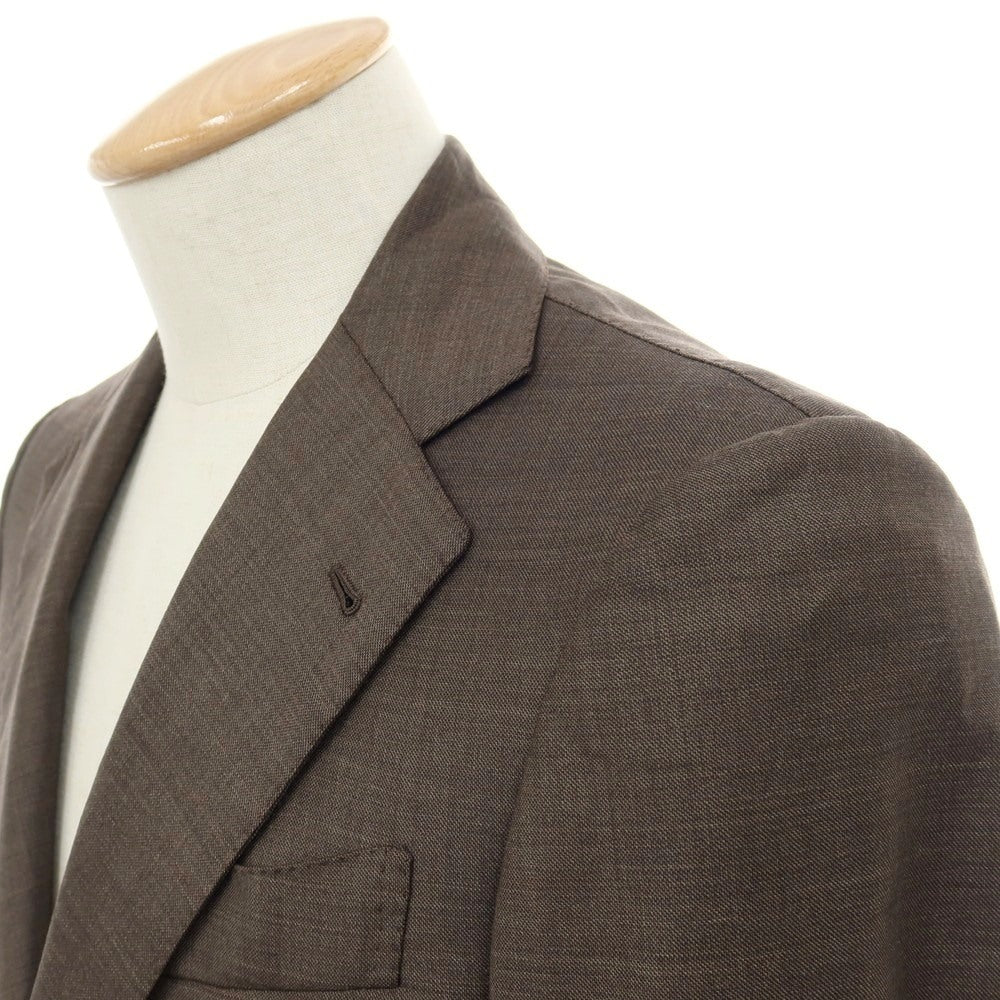 【中古】ラベラ サルトリア ナポレターナ La vera Sartoria Napoletana バージンウール 3つボタンスーツ ブラウン【サイズ上42/下(表記なし)XS位】【 状態ランクC 】【 メンズ 】