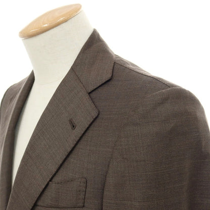 【中古】ラベラ サルトリア ナポレターナ La vera Sartoria Napoletana バージンウール 3つボタンスーツ ブラウン【サイズ上42/下(表記なし)XS位】【 状態ランクC 】【 メンズ 】