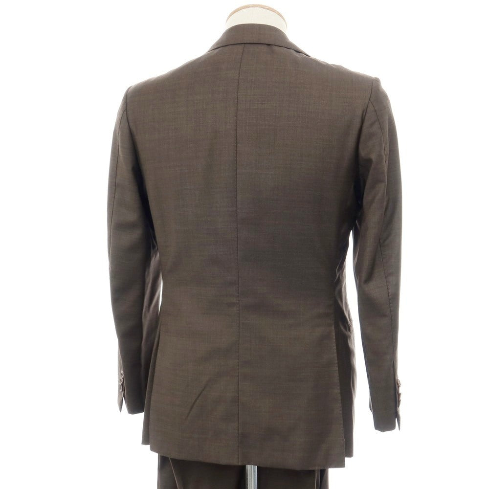 【中古】ラベラ サルトリア ナポレターナ La vera Sartoria Napoletana バージンウール 3つボタンスーツ ブラウン【サイズ上42/下(表記なし)XS位】【 状態ランクC 】【 メンズ 】