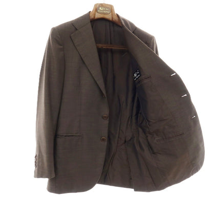 【中古】ラベラ サルトリア ナポレターナ La vera Sartoria Napoletana バージンウール 3つボタンスーツ ブラウン【サイズ上42/下(表記なし)XS位】【 状態ランクC 】【 メンズ 】