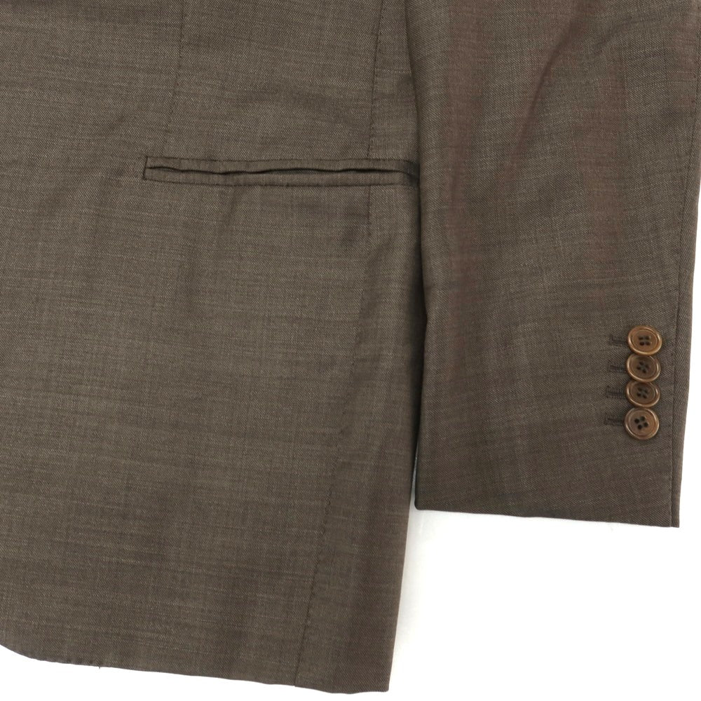 【中古】ラベラ サルトリア ナポレターナ La vera Sartoria Napoletana バージンウール 3つボタンスーツ ブラウン【サイズ上42/下(表記なし)XS位】【 状態ランクC 】【 メンズ 】