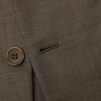 【中古】ラベラ サルトリア ナポレターナ La vera Sartoria Napoletana バージンウール 3つボタンスーツ ブラウン【サイズ上42/下(表記なし)XS位】【 状態ランクC 】【 メンズ 】