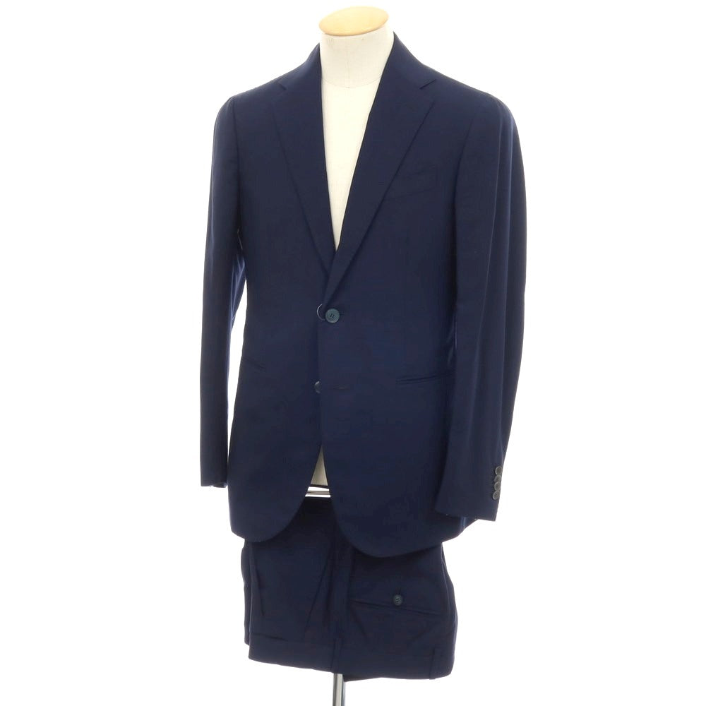 【中古】スティレ ラティーノ STILE LATINO ウール 3つボタンスーツ ネイビー【サイズ44 Drop 7R】【 状態ランクC 】【 メンズ 】 [BPD]