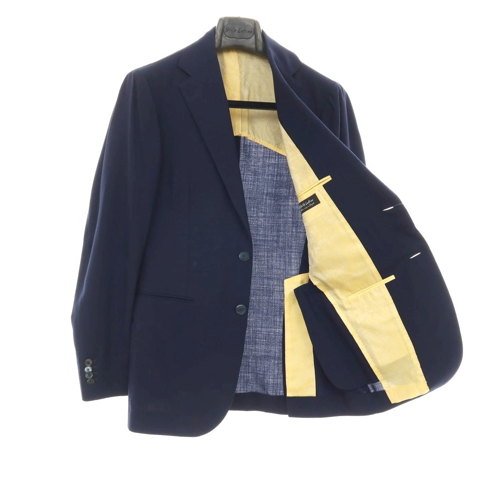 【中古】スティレ ラティーノ STILE LATINO ウール 3つボタンスーツ ネイビー【サイズ44 Drop 7R】【 状態ランクC 】【 メンズ 】 [BPD]