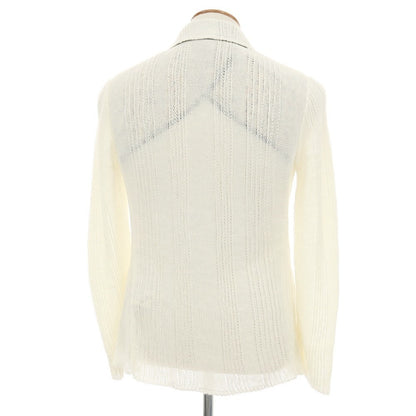 【中古】サンハウス SUN HOUSE リネン 2B ニットジャケット ホワイト【サイズ48】【 状態ランクB 】【 メンズ 】