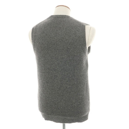 【中古】カルーゾ CARUSO ミドルゲージ カシミヤ クルーネック ニットベスト グレー【サイズ48】【 状態ランクB 】【 メンズ 】