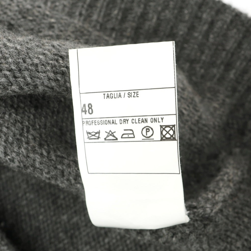 【中古】カルーゾ CARUSO ミドルゲージ カシミヤ クルーネック ニットベスト グレー【サイズ48】【 状態ランクB 】【 メンズ 】