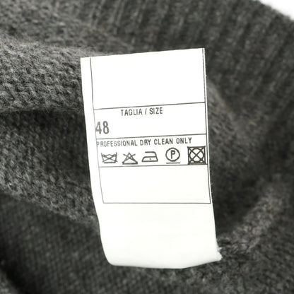 【中古】カルーゾ CARUSO ミドルゲージ カシミヤ クルーネック ニットベスト グレー【サイズ48】【 状態ランクB 】【 メンズ 】