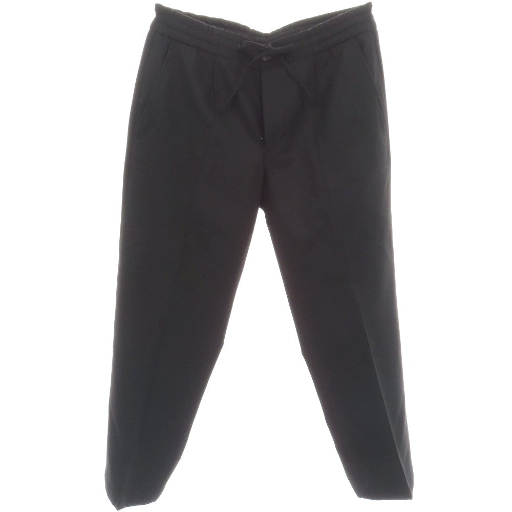 【中古】ジービーエス トラウザーズ GBS Trousers CESARE ウール イージー カジュアルスラックスパンツ ブラック【サイズ48】【 状態ランクB 】【 メンズ 】
