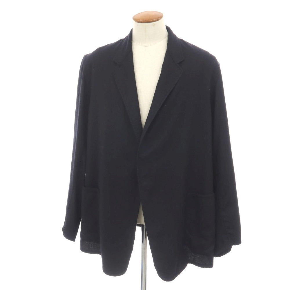 【中古】コモリ COMOLI カシミヤシルク ボタンレス カジュアルジャケット ブラック【サイズ2】【 状態ランクB 】【 メンズ 】