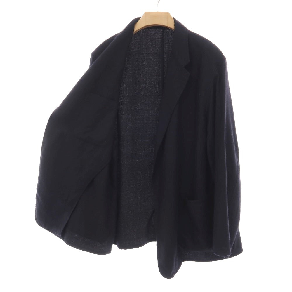 【中古】コモリ COMOLI カシミヤシルク ボタンレス カジュアルジャケット ブラック【サイズ2】【 状態ランクB 】【 メンズ 】