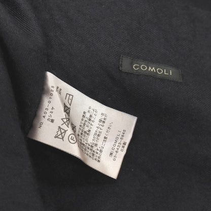 【中古】コモリ COMOLI カシミヤシルク ボタンレス カジュアルジャケット ブラック【サイズ2】【 状態ランクB 】【 メンズ 】