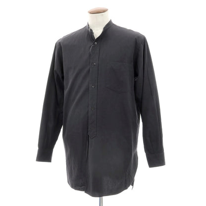 【中古】コモリ COMOLI コットン バンドカラー カジュアルシャツ ブラック【サイズ2】【 状態ランクC 】【 メンズ 】