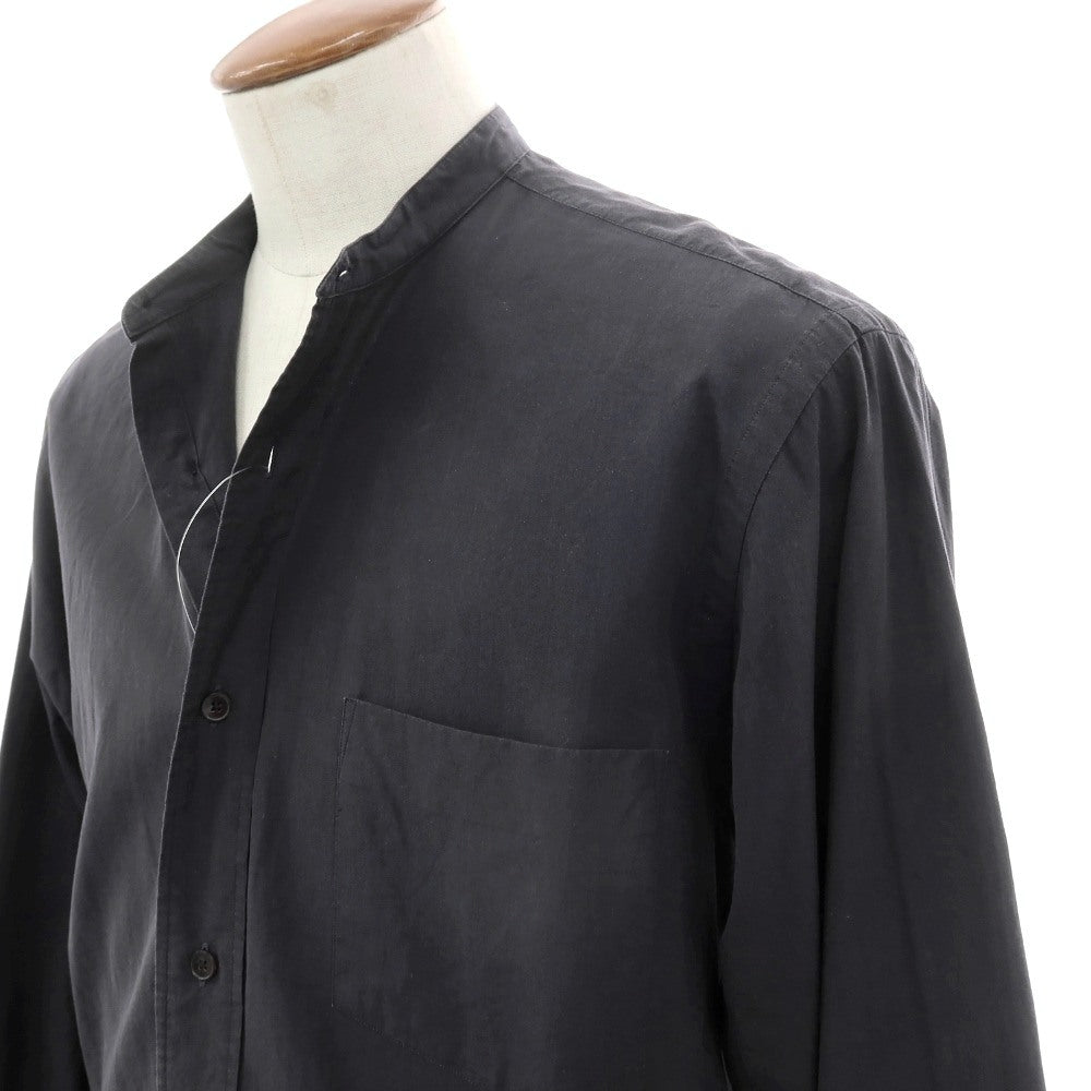 【中古】コモリ COMOLI コットン バンドカラー カジュアルシャツ ブラック【サイズ2】【 状態ランクC 】【 メンズ 】