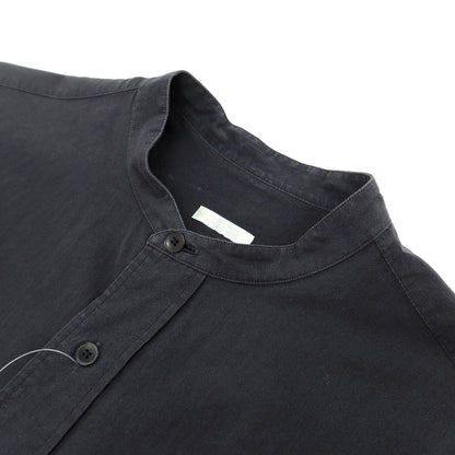 【中古】コモリ COMOLI コットン バンドカラー カジュアルシャツ ブラック【サイズ2】【 状態ランクC 】【 メンズ 】
