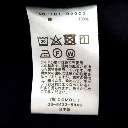 【中古】コモリ COMOLI コットン バンドカラー カジュアルシャツ ブラック【サイズ2】【 状態ランクC 】【 メンズ 】