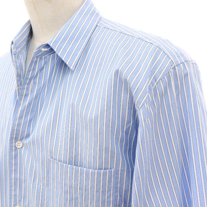 【中古】コムデギャルソンシャツ COMME des GARCONS SHIRT コットン ストライプ レギュラーカラー カジュアルシャツ ライトブルーxホワイト【 M 】【 状態ランクB 】【 メンズ 】 []