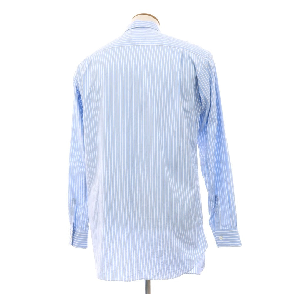 【中古】コムデギャルソンシャツ COMME des GARCONS SHIRT コットン ストライプ レギュラーカラー カジュアルシャツ ライトブルーxホワイト【 M 】【 状態ランクB 】【 メンズ 】 []