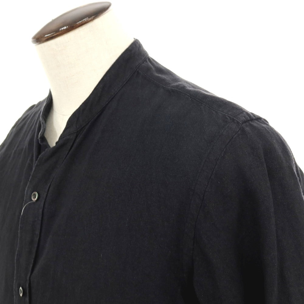 【中古】ユーゲン HEUGN リネン カジュアルシャツ ブラック【サイズ3】【 状態ランクC 】【 メンズ 】