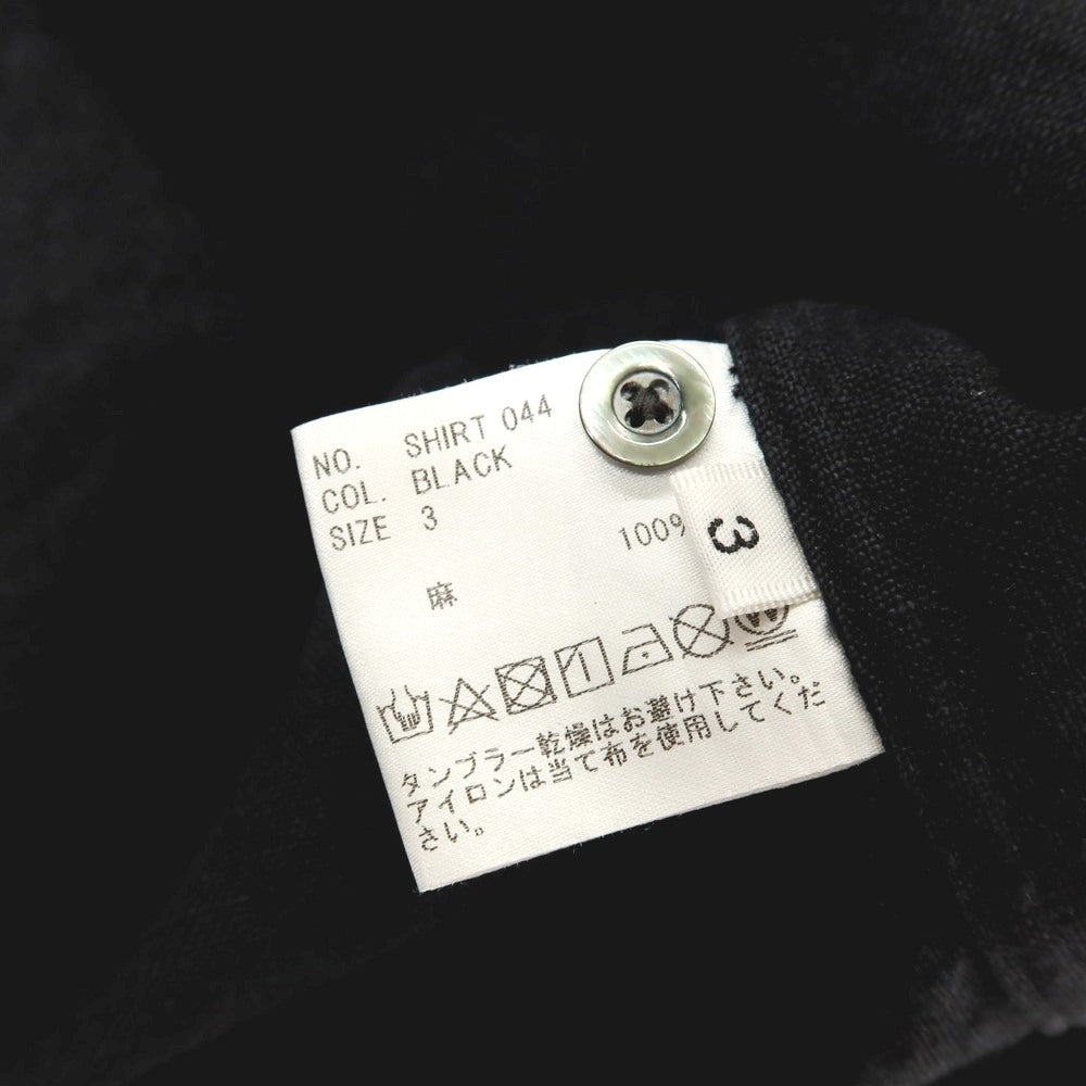 【中古】ユーゲン HEUGN リネン カジュアルシャツ ブラック【サイズ3】【 状態ランクC 】【 メンズ 】
