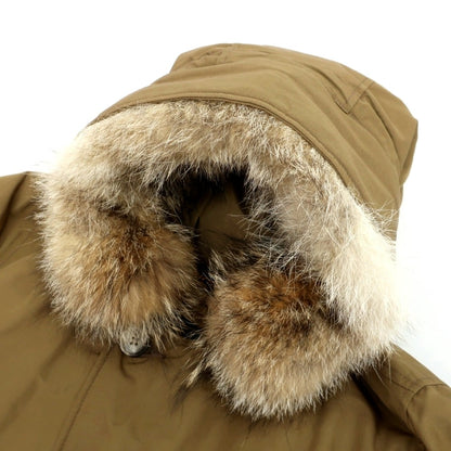 【中古】ウールリッチ WOOLRICH コットンナイロン フーデッド ダウンコート オーカーカーキ系【サイズM】【 状態ランクC 】【 メンズ 】