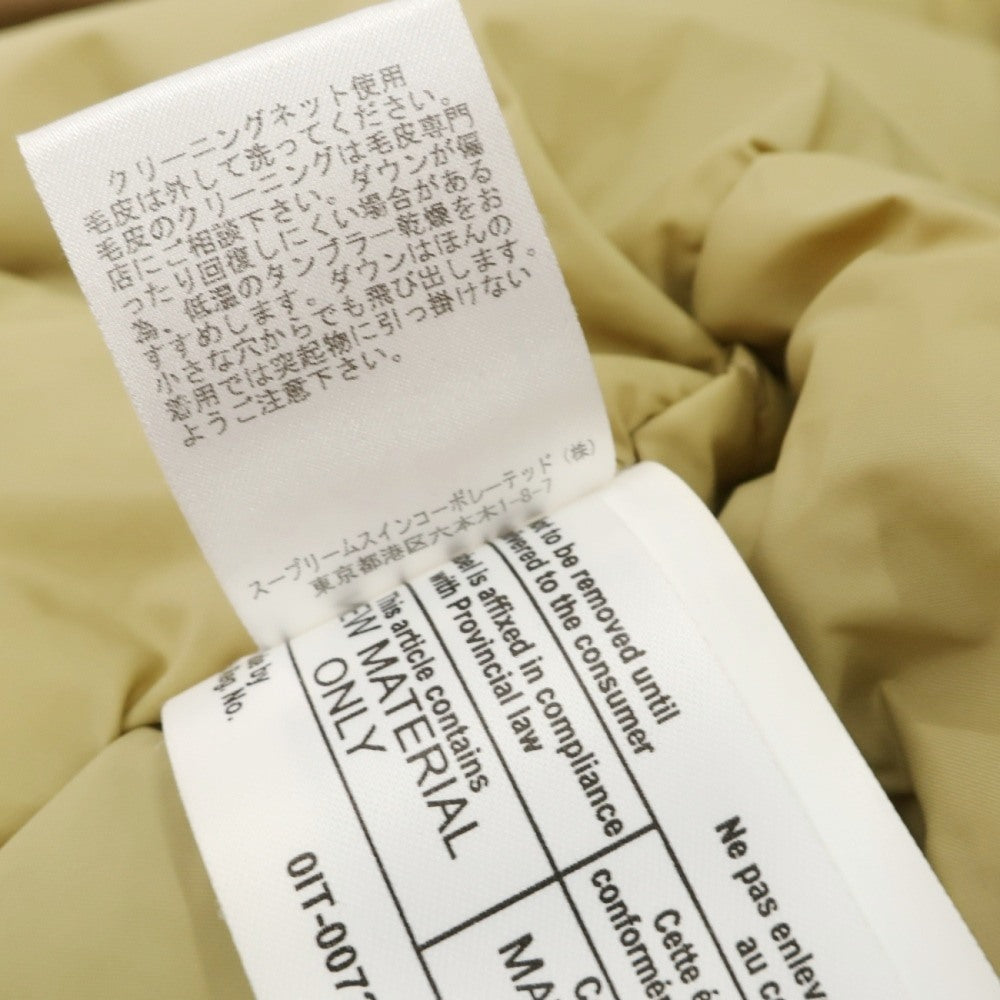 【中古】ウールリッチ WOOLRICH コットンナイロン フーデッド ダウンコート オーカーカーキ系【サイズM】【 状態ランクC 】【 メンズ 】
