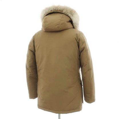 【中古】ウールリッチ WOOLRICH コットンナイロン フーデッド ダウンコート オーカーカーキ系【サイズM】【 状態ランクC 】【 メンズ 】