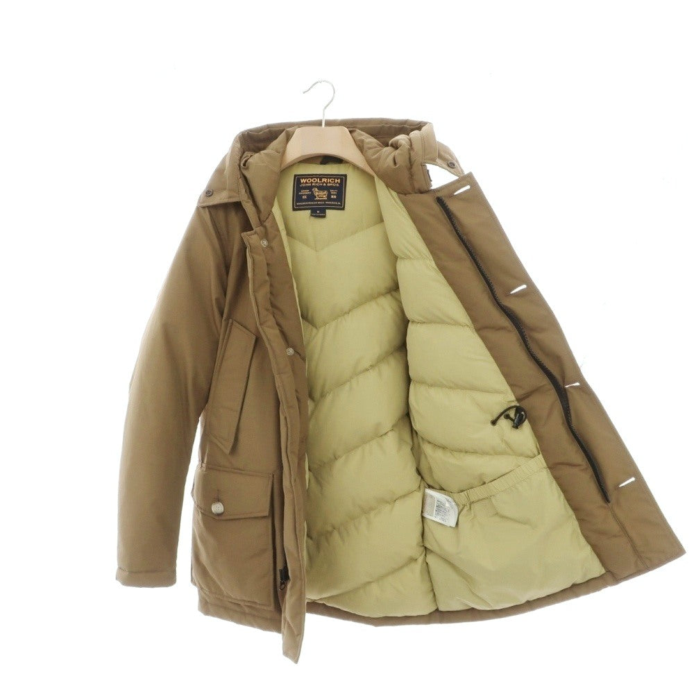 【中古】ウールリッチ WOOLRICH コットンナイロン フーデッド ダウンコート オーカーカーキ系【サイズM】【 状態ランクC 】【 メンズ 】