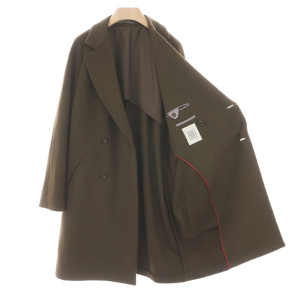 【中古】イレブンティ eleventy ウールナイロンカシミヤ ダブルブレストコート ダークオリーブ【サイズ48】【 状態ランクB 】【 メンズ 】