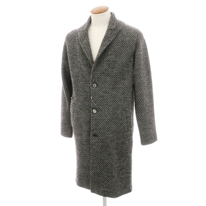 【中古】ベルウッド Bellwood ウール チェスターフィールドコート ブラックxホワイト【サイズ46】【 状態ランクB 】【 メンズ 】