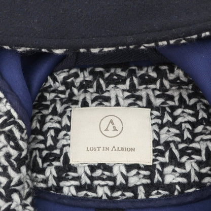 【中古】ロストインアルビオン LOST IN ALBION アクリルウールポリエステル ダブルボタン フーデッドコート ネイビー【サイズM】【 状態ランクB 】【 メンズ 】