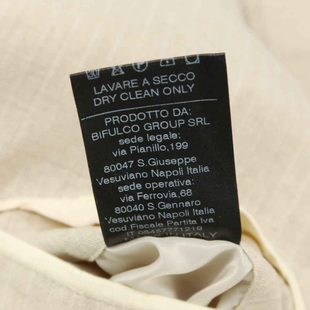 【中古】ラボラトリ イタリアーニ LABORATORI ITALIANI リネン ストライプ 2B カジュアルジャケット ベージュ【サイズ48】【 状態ランクC 】【 メンズ 】