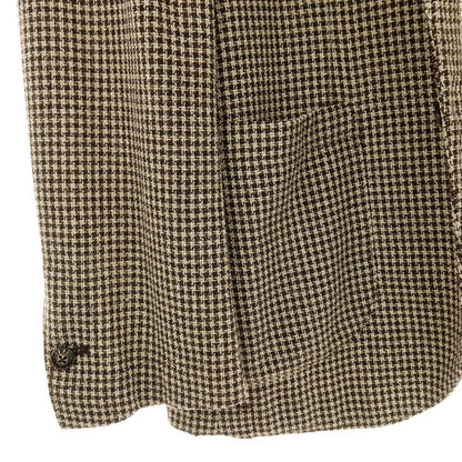 【中古】バルバ BARBA CAMICIA ウールシルクナイロンリネン チェック 2B カジュアルジャケット ブラウン【サイズ46】【 状態ランクB 】【 メンズ 】