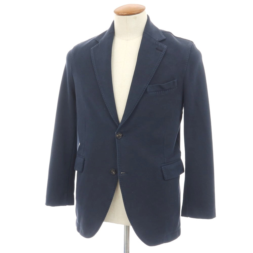【中古】チルコロ1901 CIRCOLO 1901 コットンポリウレタン ジャージー 裏起毛 2B カジュアルジャケット ネイビー【サイズ46】【 状態ランクC 】【 メンズ 】