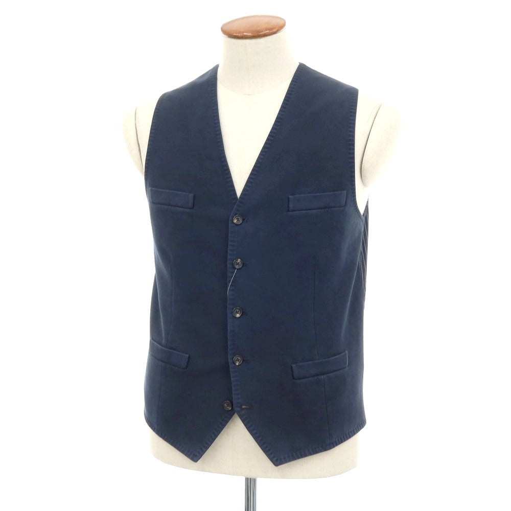 【中古】チルコロ1901 CIRCOLO 1901 コットンポリウレタン ジャージー カジュアル系ジレ ベスト ネイビー【サイズ46】【 状態ランクB 】【 メンズ 】