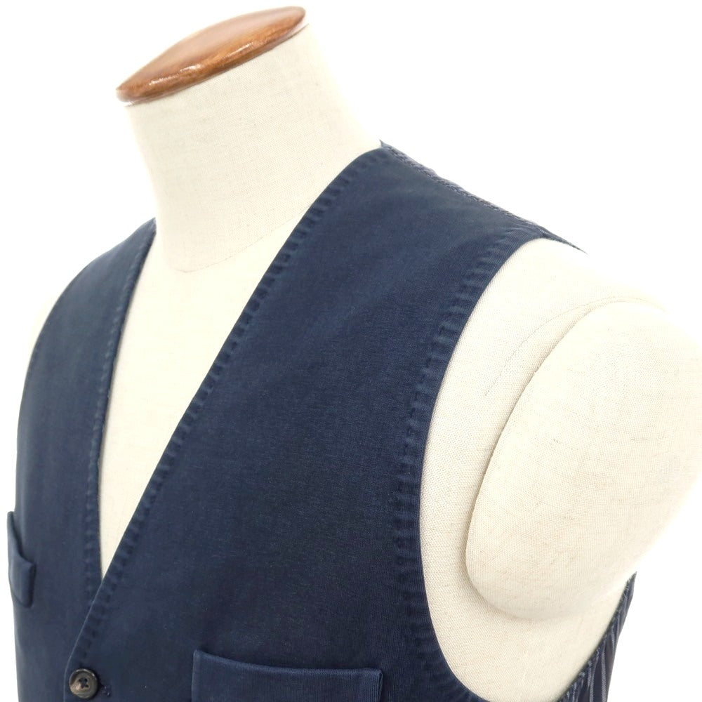 【中古】チルコロ1901 CIRCOLO 1901 コットンポリウレタン ジャージー カジュアル系ジレ ベスト ネイビー【サイズ46】【 状態ランクB 】【 メンズ 】