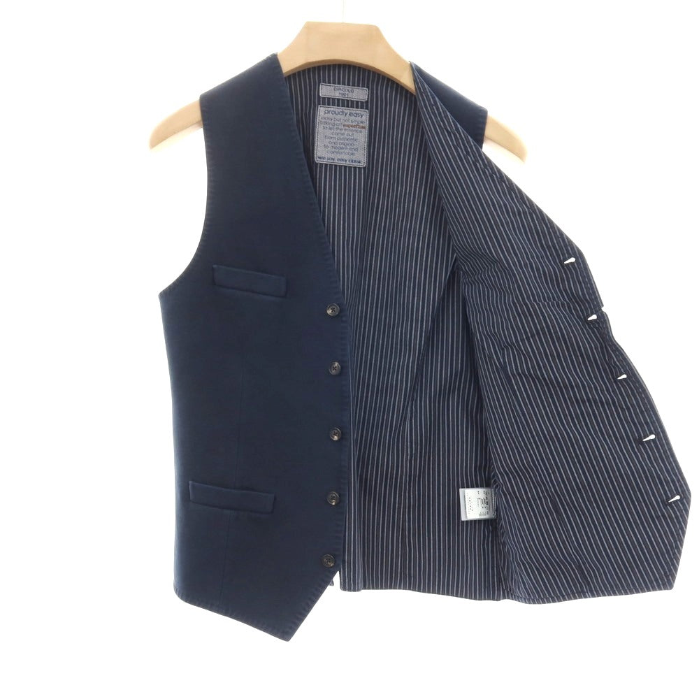 【中古】チルコロ1901 CIRCOLO 1901 コットンポリウレタン ジャージー カジュアル系ジレ ベスト ネイビー【 サイズ46 】【 状態ランクB 】【 メンズ 】 [APD]