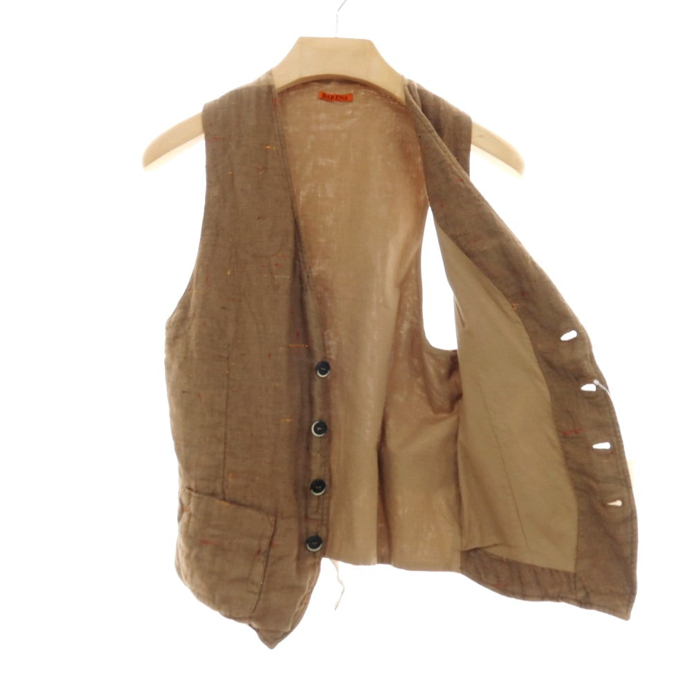 【中古】バレナ BARENA リネンレーヨンコットンポリエステル カジュアル系ジレ ベスト ブラウン【サイズ44】【 状態ランクC 】【 メンズ 】