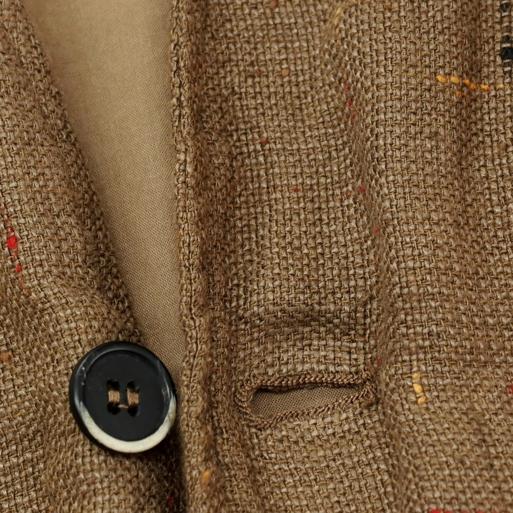 【中古】バレナ BARENA リネンレーヨンコットンポリエステル カジュアル系ジレ ベスト ブラウン【サイズ44】【 状態ランクC 】【 メンズ 】