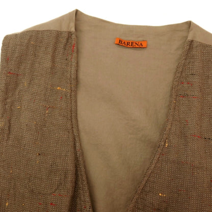 【中古】バレナ BARENA リネンレーヨンコットンポリエステル カジュアル系ジレ ベスト ブラウン【サイズ44】【 状態ランクC 】【 メンズ 】