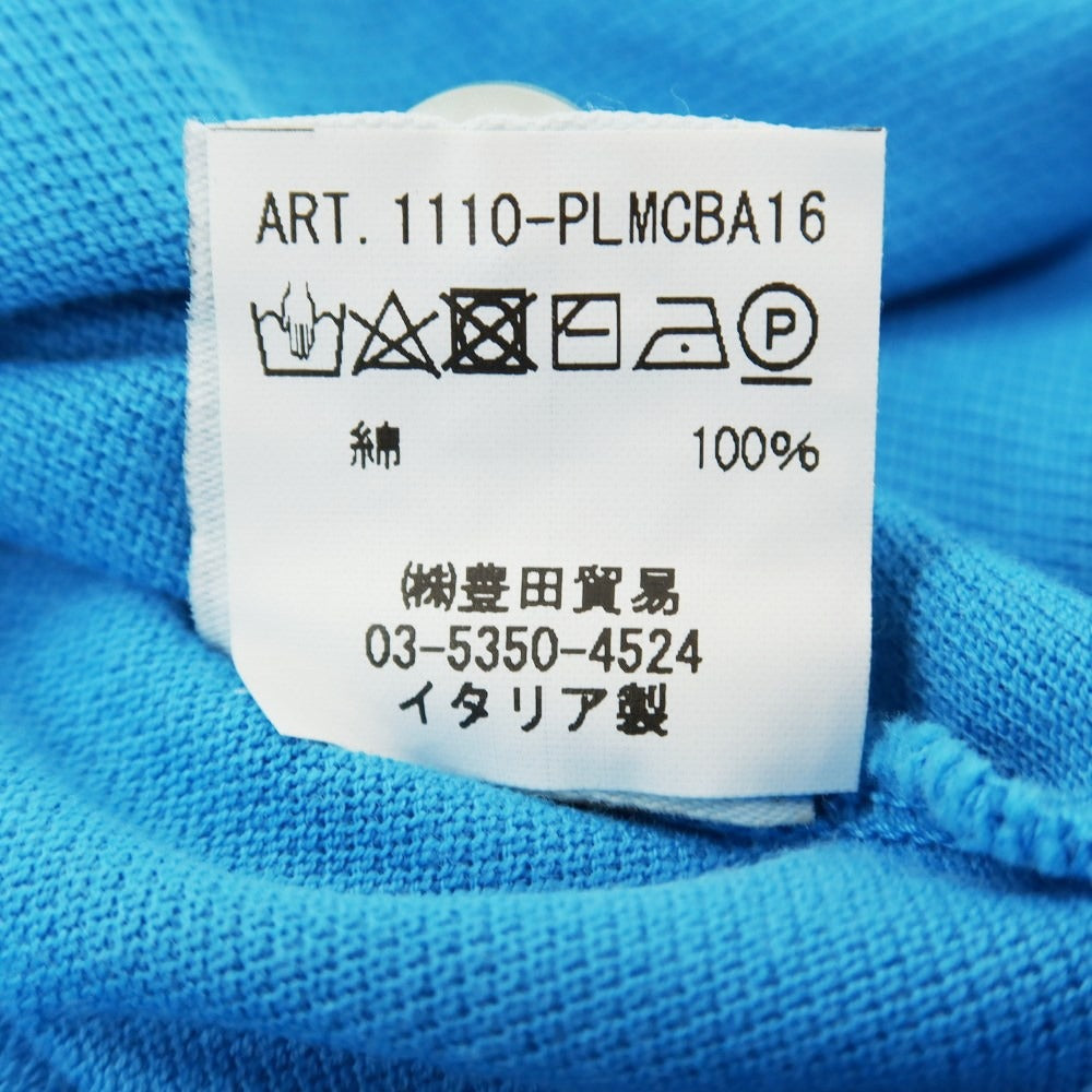 【SALE30%OFF/返品不可】【中古】フィリッポ デ ローレンティス FILIPPO DE LAURENTIIS  コットン 鹿の子 半袖ポロシャツ スカイブルー【 サイズ48 】【 状態ランクC 】【 メンズ 】