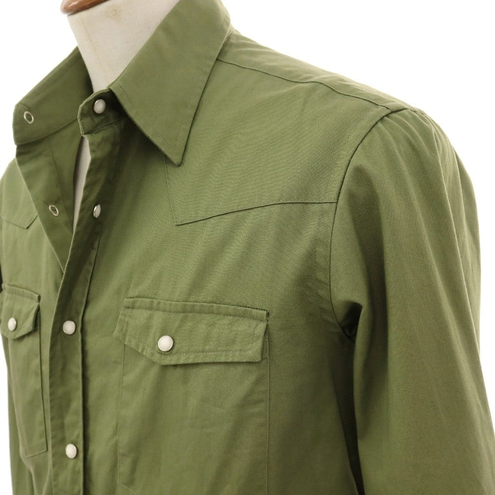 【中古】ギローバー GUY ROVER コットン レギュラーカラー ウエスタンシャツ オリーブ【サイズM】【 状態ランクB 】【 メンズ 】
