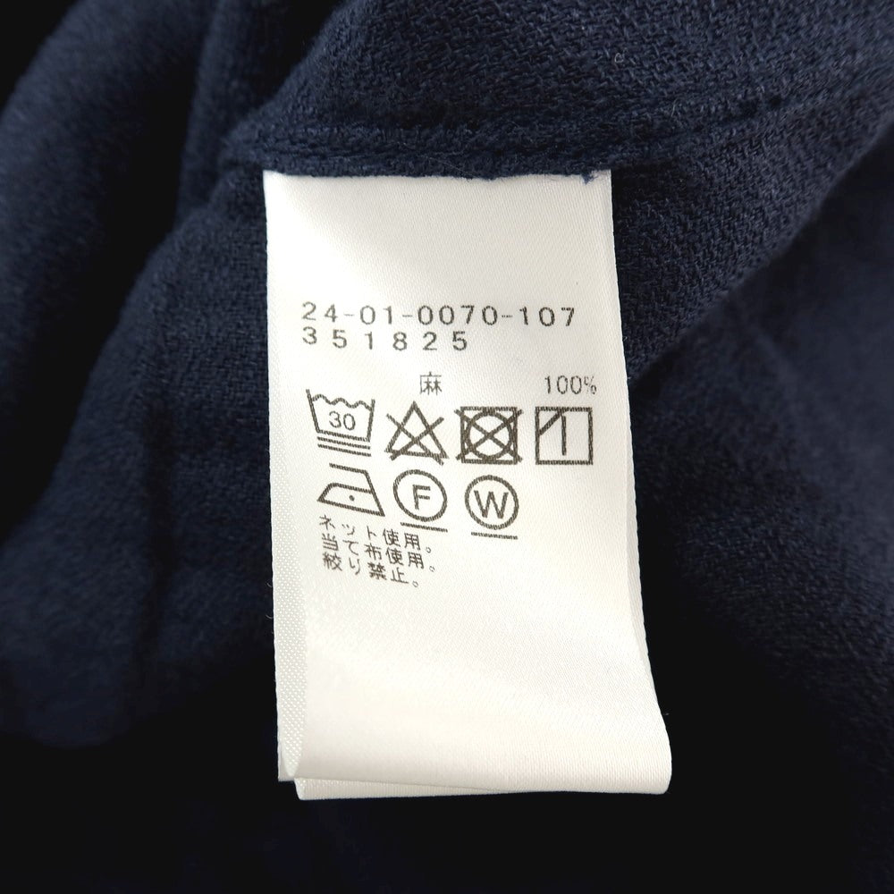 【中古】ブリッラ ペル イル グスト Brilla per il gusto リネン オープンカラー 半袖シャツ ネイビー【 M 】【 状態ランクC 】【 メンズ 】 []
