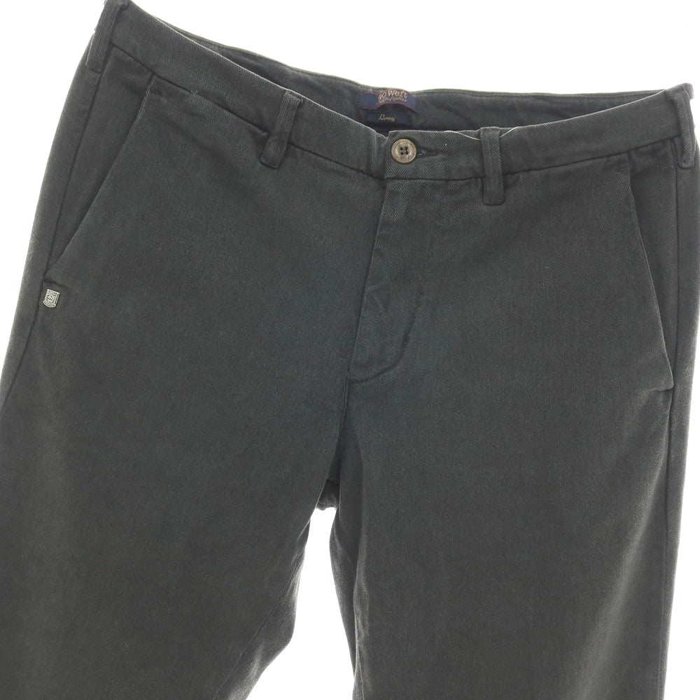 【中古】フォーティーウエフト 40Weft Lenny ストレッチ テンセルコットン ワークパンツ ダークグレー【サイズ48】【 状態ランクC 】【 メンズ 】