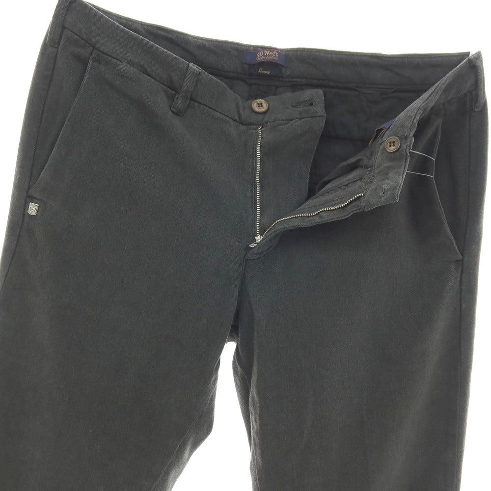 【中古】フォーティーウエフト 40Weft Lenny ストレッチ テンセルコットン ワークパンツ ダークグレー【サイズ48】【 状態ランクC 】【 メンズ 】