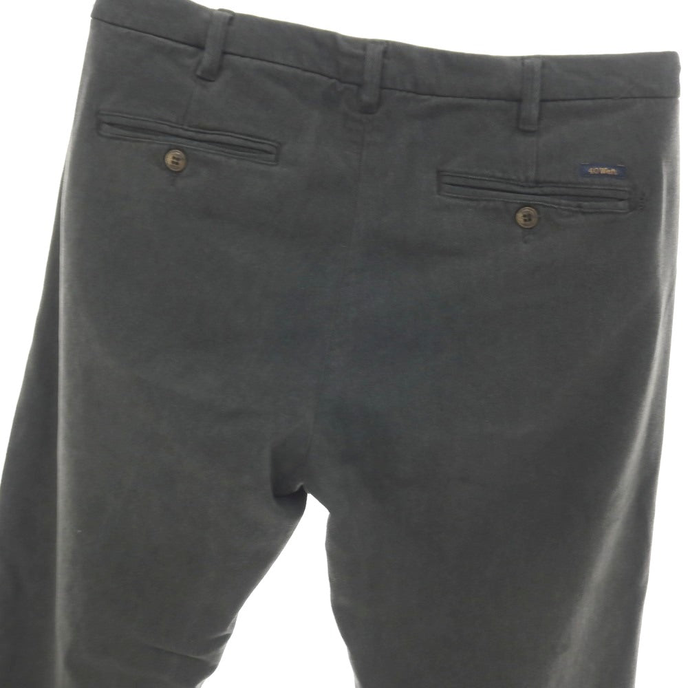 【中古】フォーティーウエフト 40Weft Lenny ストレッチ テンセルコットン ワークパンツ ダークグレー【サイズ48】【 状態ランクC 】【 メンズ 】
