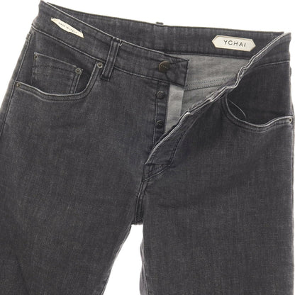 【中古】イカイ YCHAI YPU004 ストレッチ コットン デニムパンツ ジーンズ ブラック【サイズ33】【 状態ランクB 】【 メンズ 】