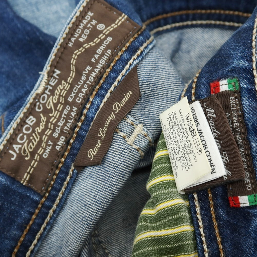 【中古】ヤコブコーエン JACOB COHEN PW622 COMF ストレッチ コットン デニムパンツ ジーンズ ネイビー【サイズ33】【 状態ランクC 】【 メンズ 】